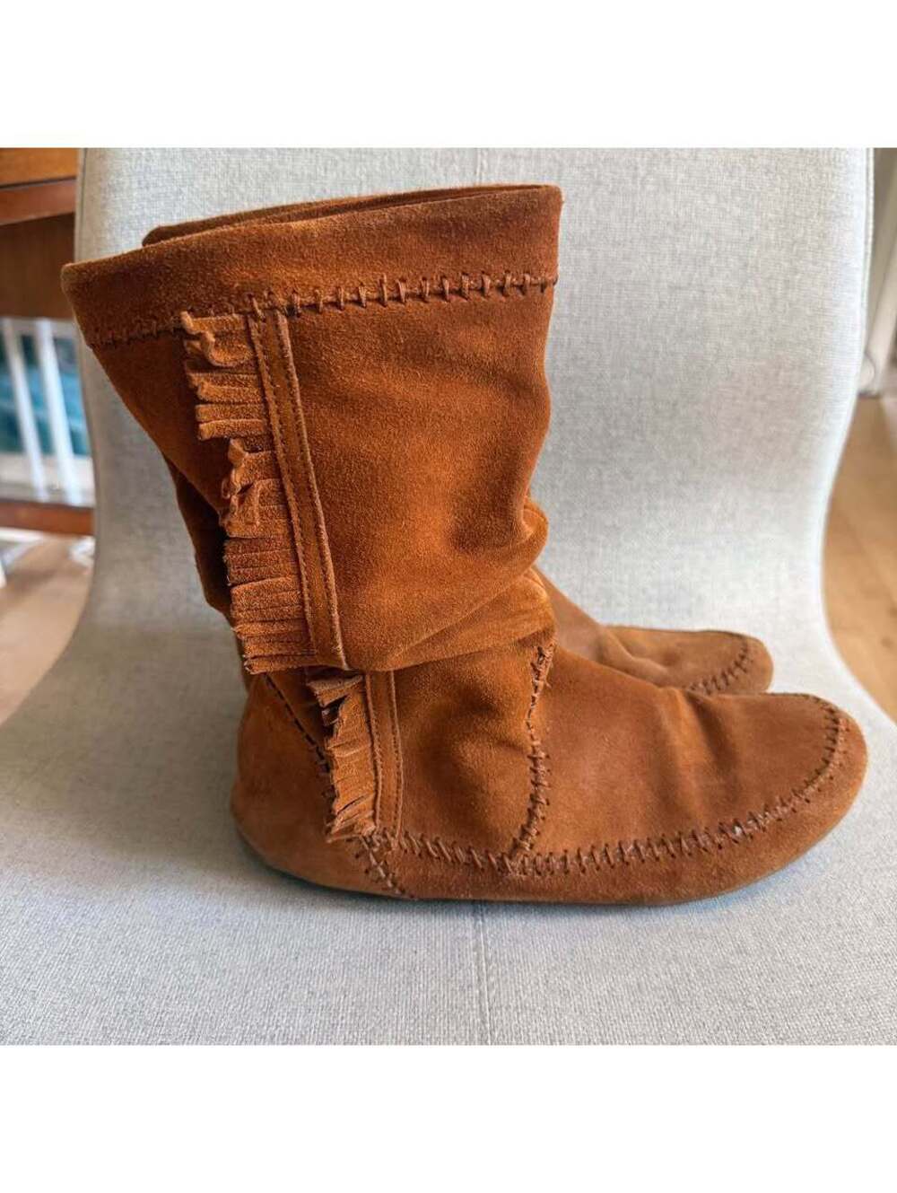 Chinese Laundry Friday‎ Slouchy Suede Moccassin Boots Women's 8.5